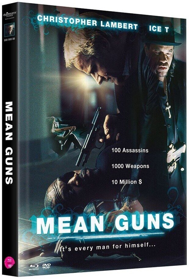 Mean Guns (1997) Cover B, Limited Edition, Mediabook, Uncut, Blu-ray + 2 DVDs