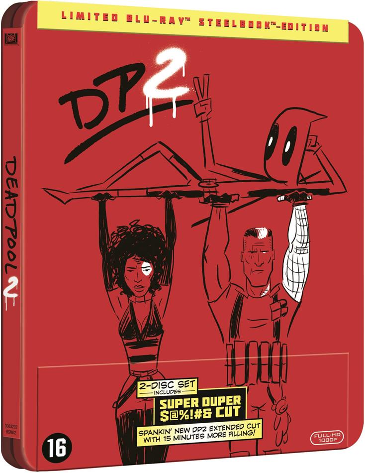 Deadpool 2 (2018) Extended Cut, Kinoversion, Steelbook, 2 Blu-rays