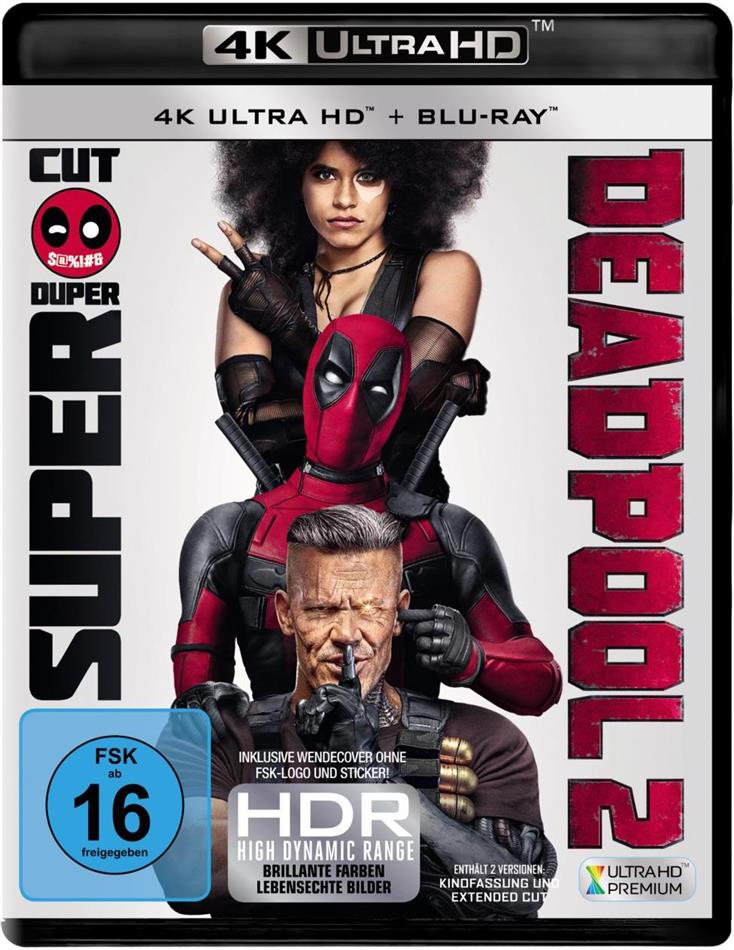Deadpool 2 (2018) Extended Cut, Kinoversion, 4K Ultra HD + Blu-ray