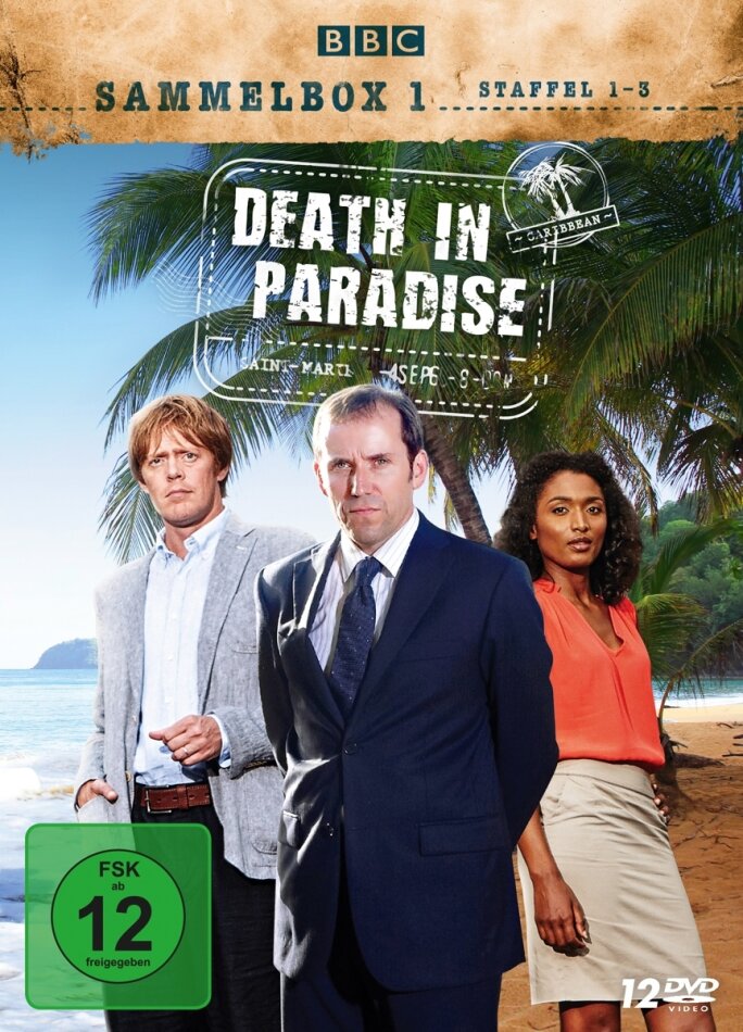 Death in Paradise - Staffel 1-3 BBC, Sammelbox, 12 DVDs