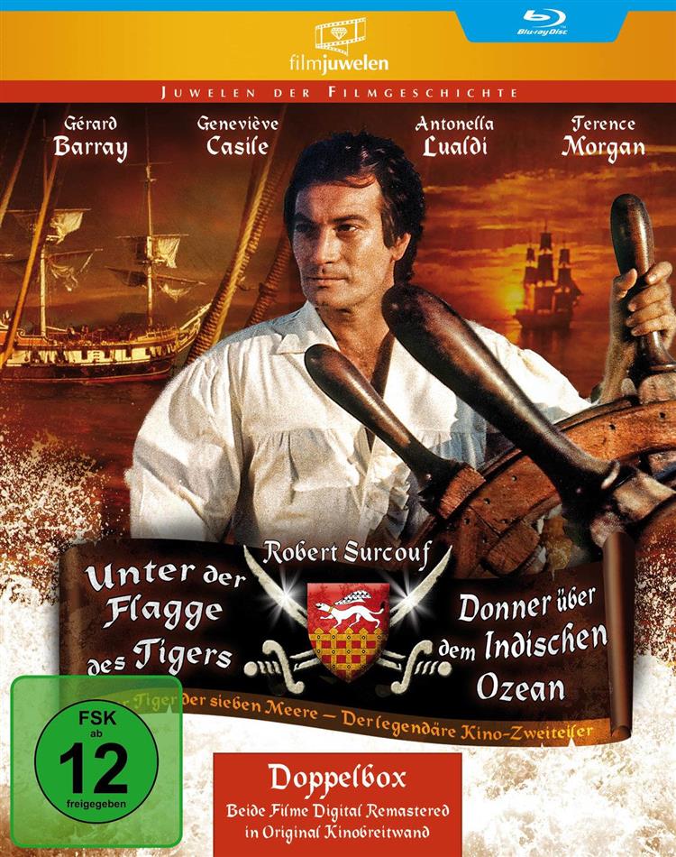 Unter der Flagge des Tigers / Donner über dem Indischen Ozean Filmjuwelen, 2 Blu-rays