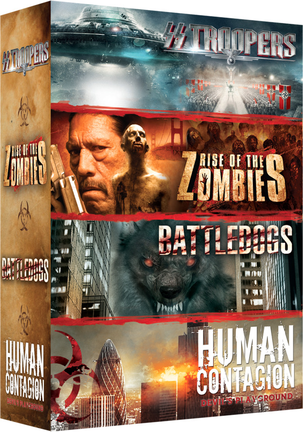 SS Troopers / Rise of the Zombies / Battledogs / Human Contagion 4 DVDs