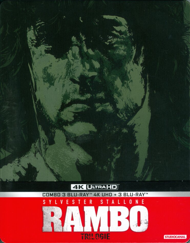 Rambo - Trilogie Steelbook, 3 4K Ultra HDs + 3 Blu-rays