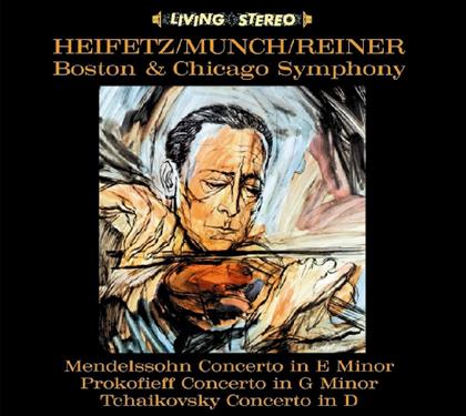 Felix Mendelssohn-Bartholdy (1809-1847), Serge Prokofieff (1891-1953), Peter Iljitsch Tschaikowsky (1840-1893), Charles Munch, &hellip; - Violin Concerto