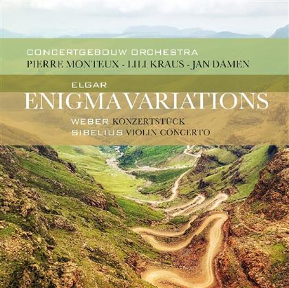Sir Edward Elgar (1857-1934), Carl Maria von Weber (1786-1826) & Jean Sibelius (1865-1957) - Enigma Variations / Konzertst&uuml;ck / Violinkonzert