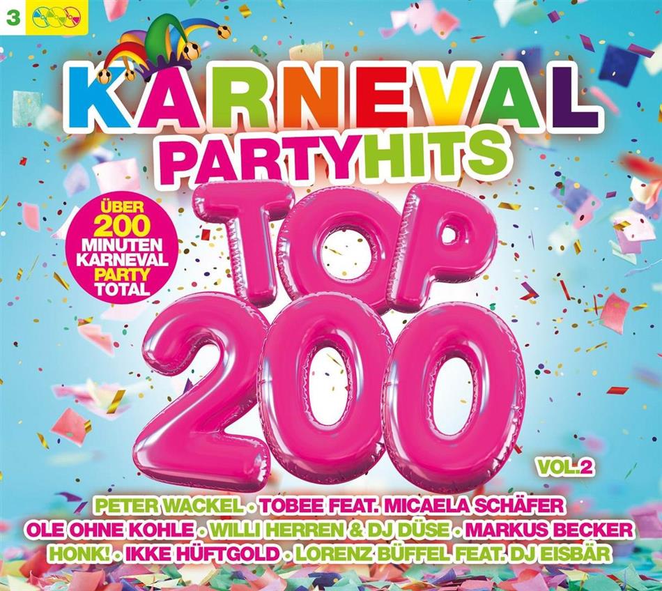 Karneval Party Hits Top 200 Vol. 2 3 CDs