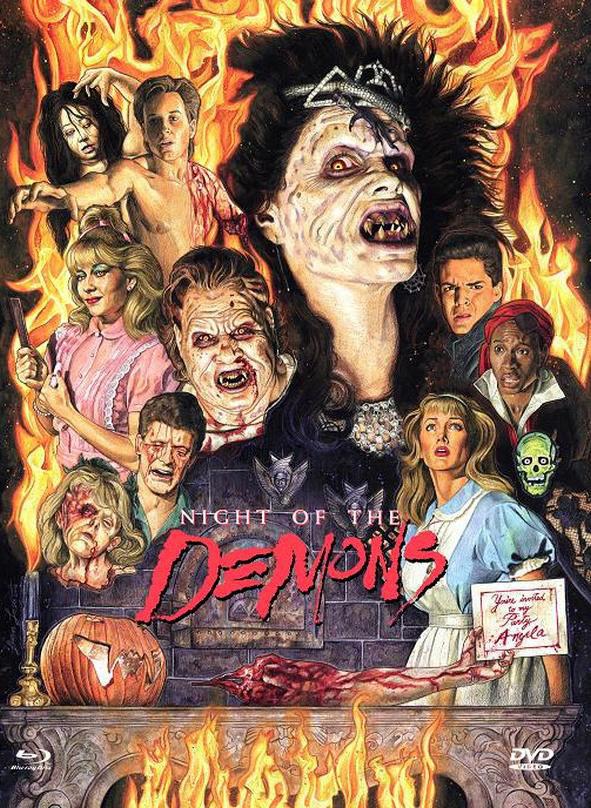 Night of the Demons (1988) Cover D, Édition Limitée, Mediabook, Uncut, Blu-ray + DVD