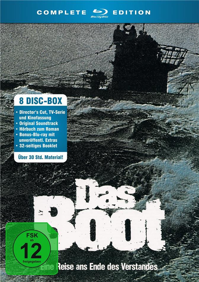 Das Boot - Complete Edition Director's Cut, Kinoversion, 5 Blu-rays + CD + 2 Hörbücher