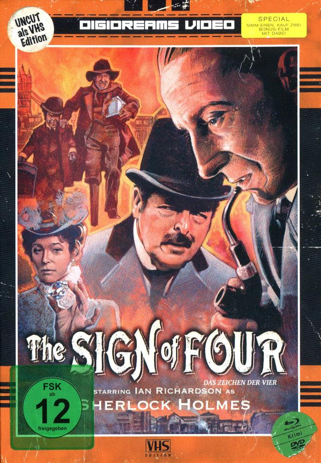 The Sign of Four (1983) VHS-Edition, Limited Edition, Mediabook, Uncut, 2 Blu-rays + 2 DVDs