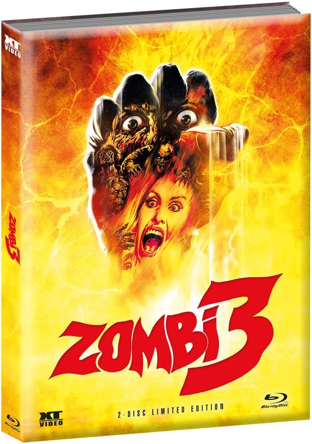 Zombi 3 (1988) Cover C, Wattiert, Limited Edition, Mediabook, Blu-ray + DVD