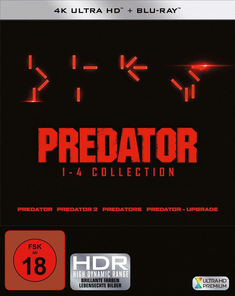 Predator 1-4 4 4K Ultra HDs + 4 Blu-rays