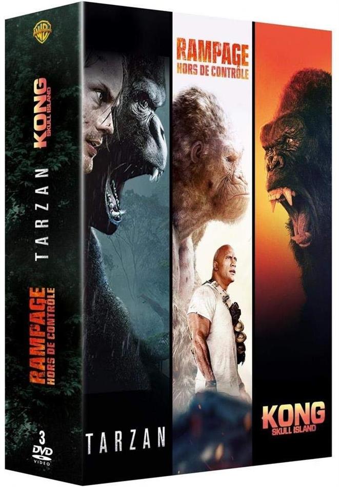 Rampage (2018) / Tarzan (2016) / Kong : Skull Island (2017) 3 DVD