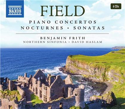 John Field (1782-1837), David Haslam, Andrew Mogrelia, Benjamin Frith, &hellip; - Klavierkonzerte, Nocturne (6 CDs)