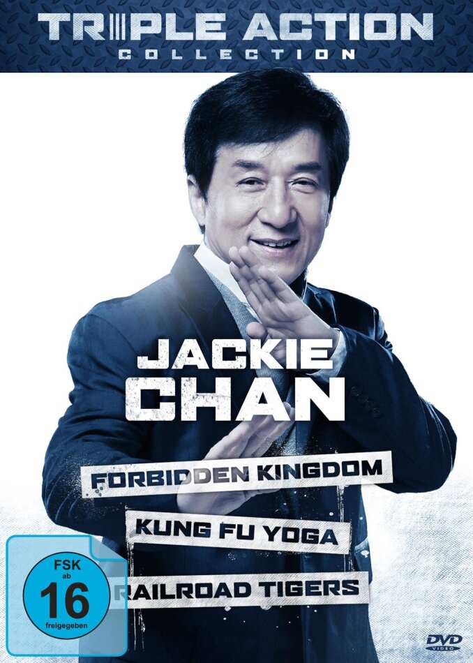 Jackie Chan Triple Action Collection - The Forbidden Kingdom / Kung Fu Yoga / Railroad Tigers 3 DVDs