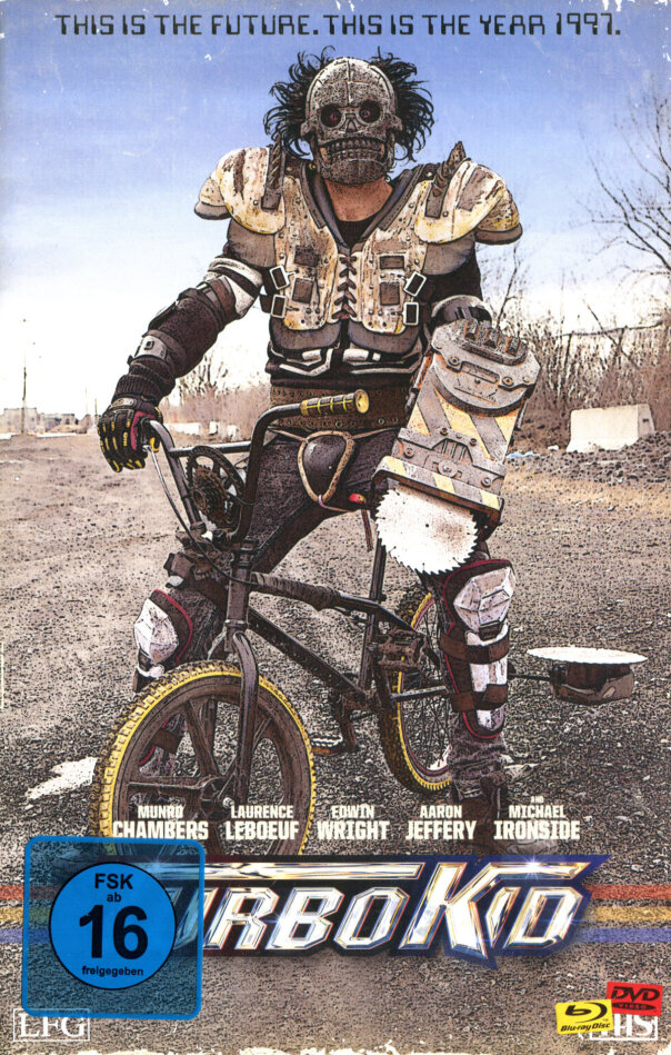 Turbo Kid (2015) VHS-Edition, Cover B, Limited Edition, Blu-ray + 2 DVDs + 2 CDs