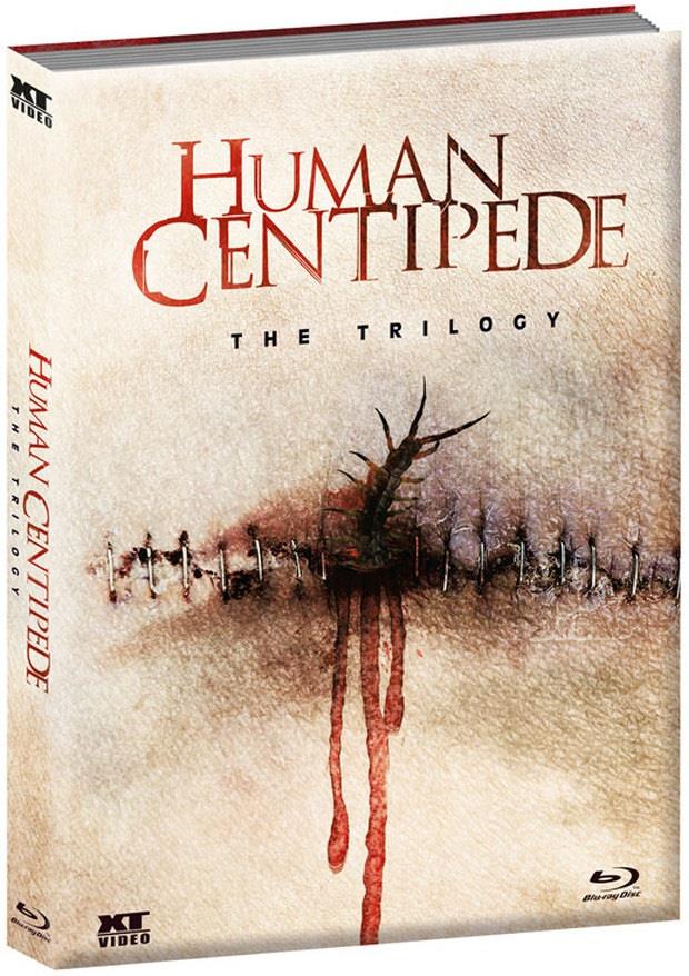 Human Centipede 1-3 - The Trilogy Wattiert, Limited Edition, Mediabook, Uncut, Blu-ray + DVD