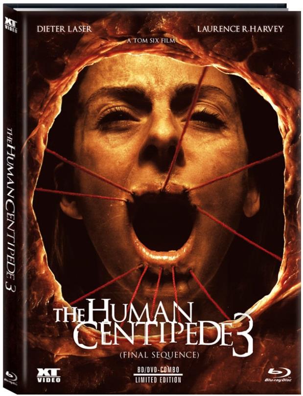 The Human Centipede 3 - Final Sequence (2015) Cover B, Limited Edition, Mediabook, Uncut, Blu-ray + DVD