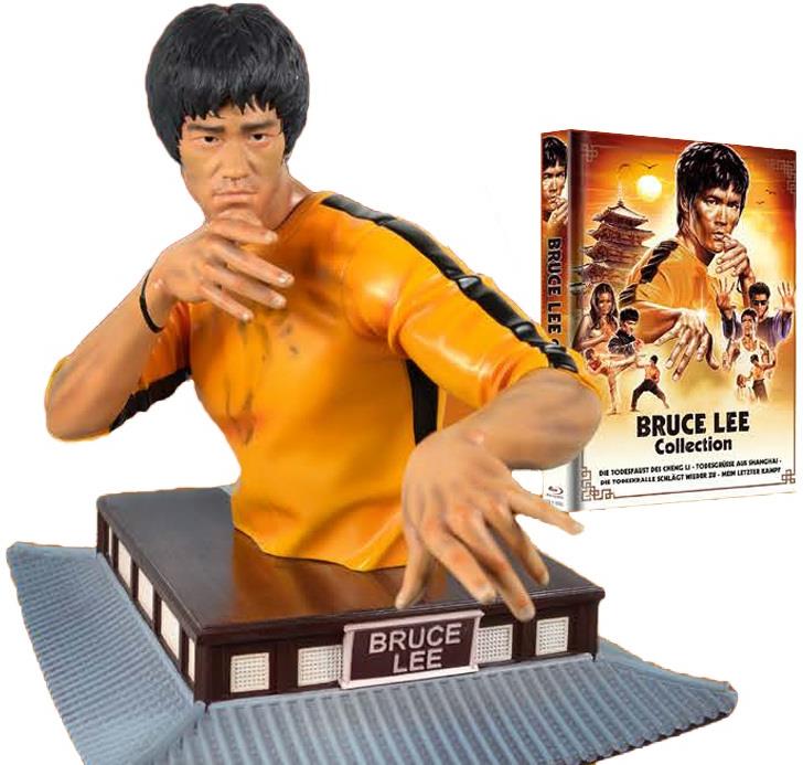 Bruce Lee Collection + Büste, Édition Limitée, Mediabook, 4 Blu-ray