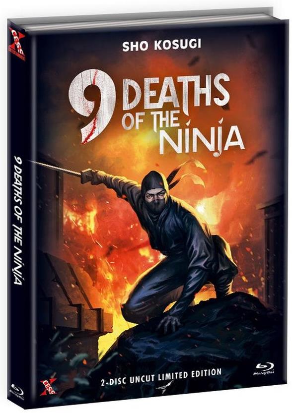 9 Deaths of the Ninja (1985) Cover C, Limited Edition, Mediabook, Uncut, Blu-ray + DVD