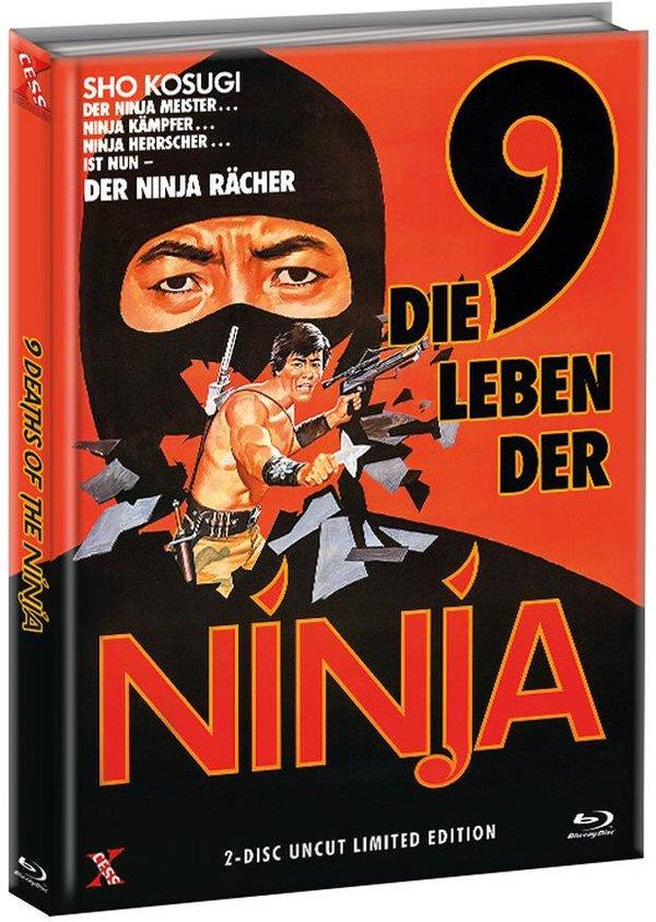 Die 9 Leben der Ninja (1985) Cover A, Limited Edition, Mediabook, Uncut, Blu-ray + DVD