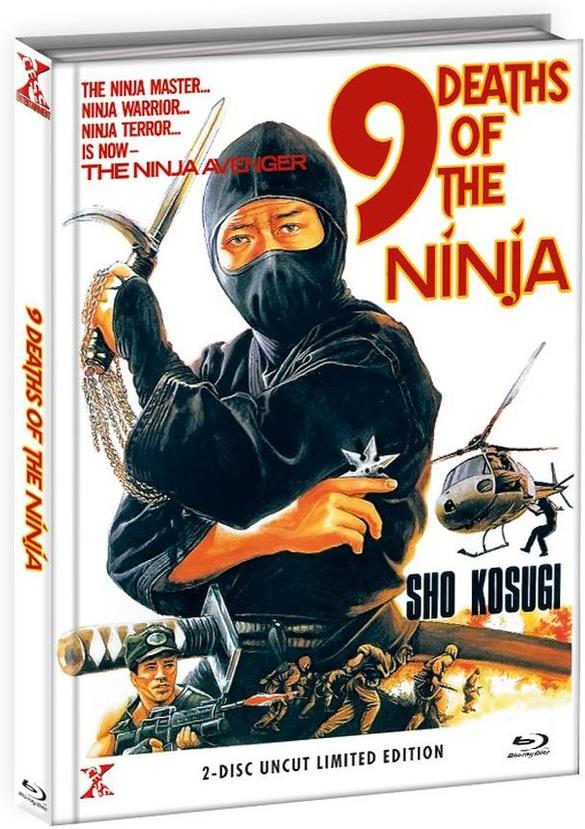 9 Deaths of the Ninja (1985) Cover B, Limited Edition, Mediabook, Uncut, Blu-ray + DVD