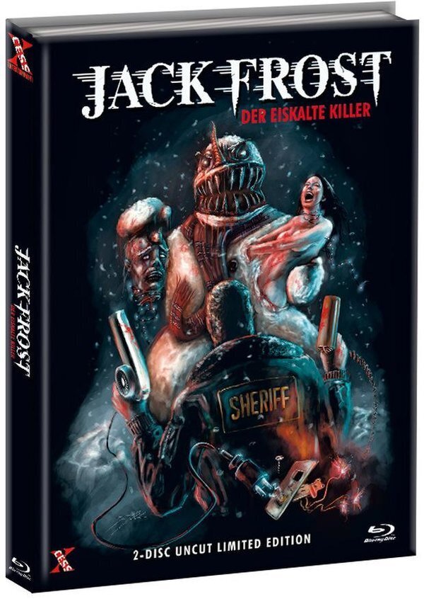 Jack Frost - Der eiskalte Killer (1997) Cover B, Limited Edition, Mediabook, Uncut, Blu-ray + DVD