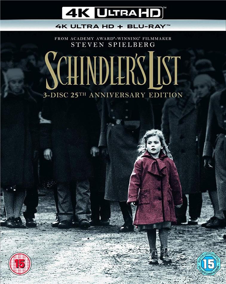 Schindler's List (1993) 25th Anniversary Edition, 4K Ultra HD + 2 Blu-rays