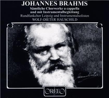 Johannes Brahms (1833-1897), Wolf-Dieter Hauschild & Rundfunkchor Leipzig - S&auml;mtliche Chorwerke (6 LPs)