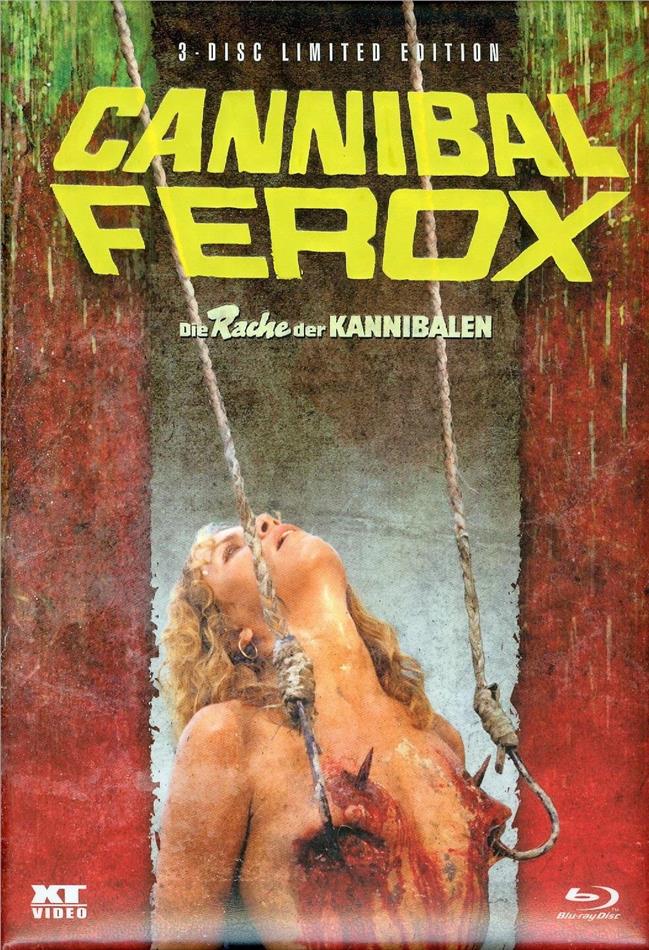 Cannibal Ferox (1981) Wattiert, Limited Edition, Mediabook, 2 Blu-rays + DVD