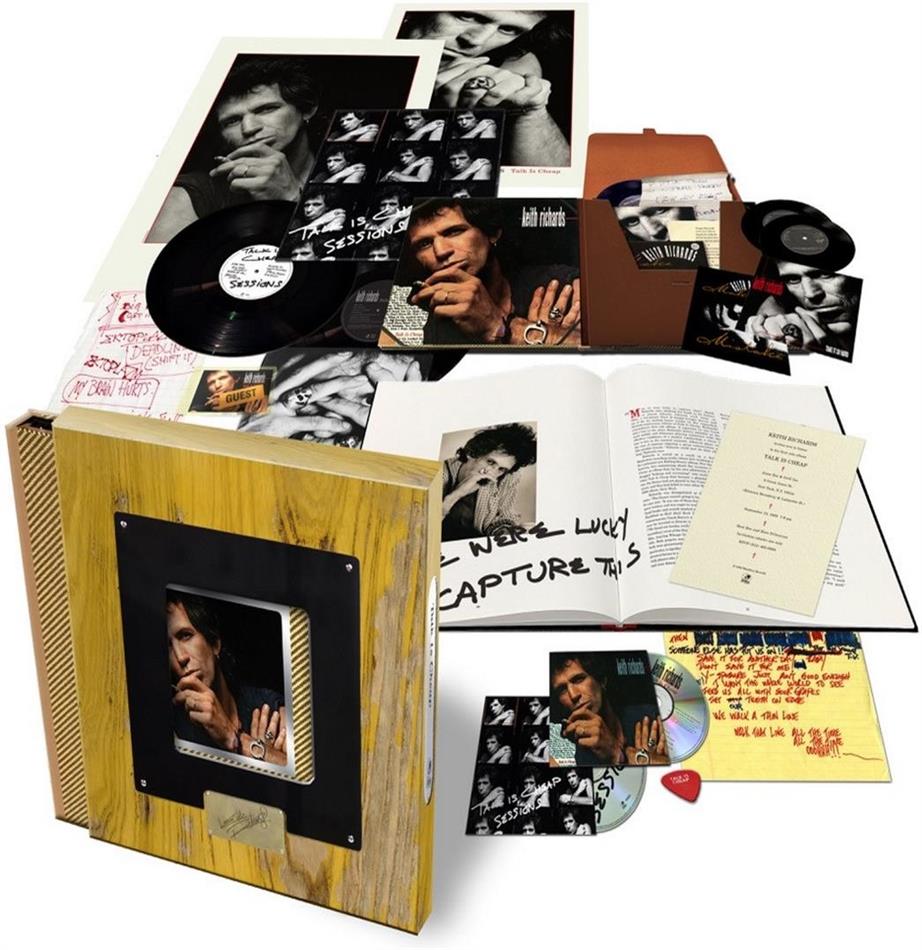 Keith Richards - Talk Is Cheap 2019 Reissue, Limited Super Deluxe Box, Holzbox, 2 LPs + 2 7" Singles + 2 CDs