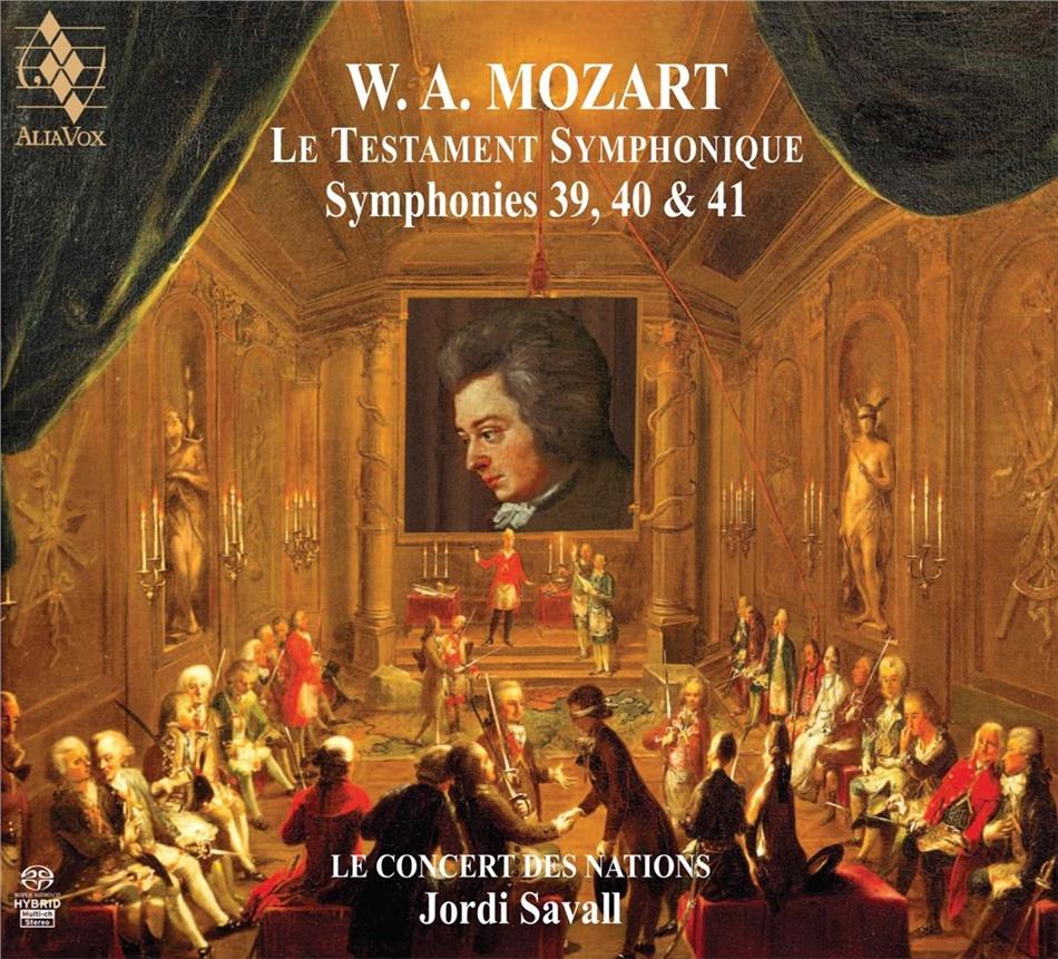 Le Concert des Nations, Wolfgang Amadeus Mozart (1756-1791) & Jordi Savall - Symphonies 39, 40 & 41 Hybrid SACD + SACD