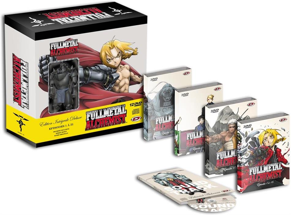 Fullmetal Alchemist - Edition Intégrale mit Figur, Deluxe Edition, 12 DVDs