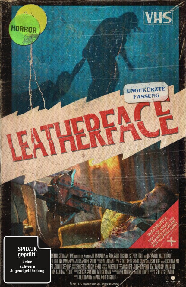 Leatherface (2017) VHS-Edition, Limited Collector's Edition, Uncut, Blu-ray + DVD