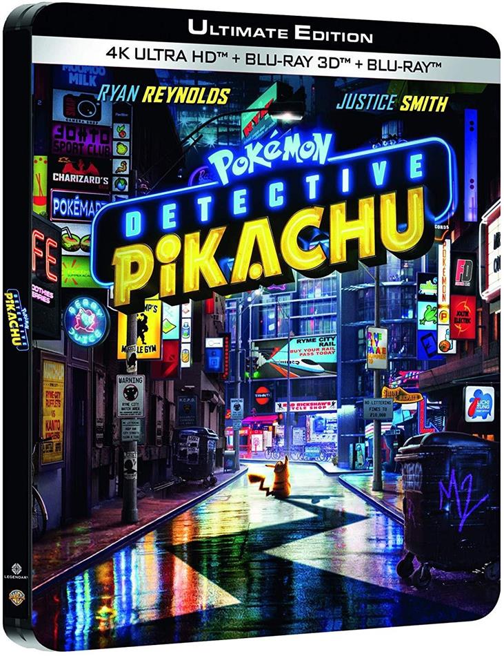 Detective Pikachu - Pokémon (2019) Limited Edition, Steelbook, 4K Ultra HD + Blu-ray 3D + Blu-ray