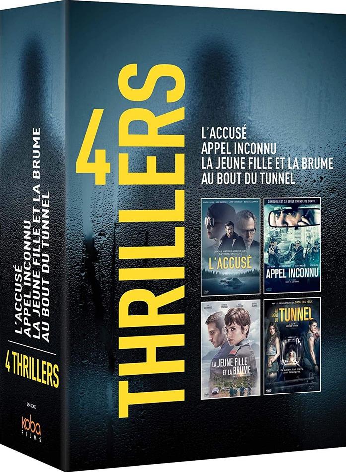 4 Thrillers - L'accusé / Appel inconnu / La jeune fille et la brume / Au bout du tunnel 4 DVDs