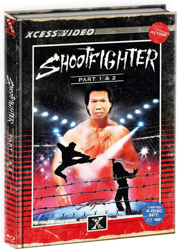 Shootfighter 1+2 VHS Retro Edition, Limited Edition, Mediabook, 2 Blu-rays + 2 DVDs