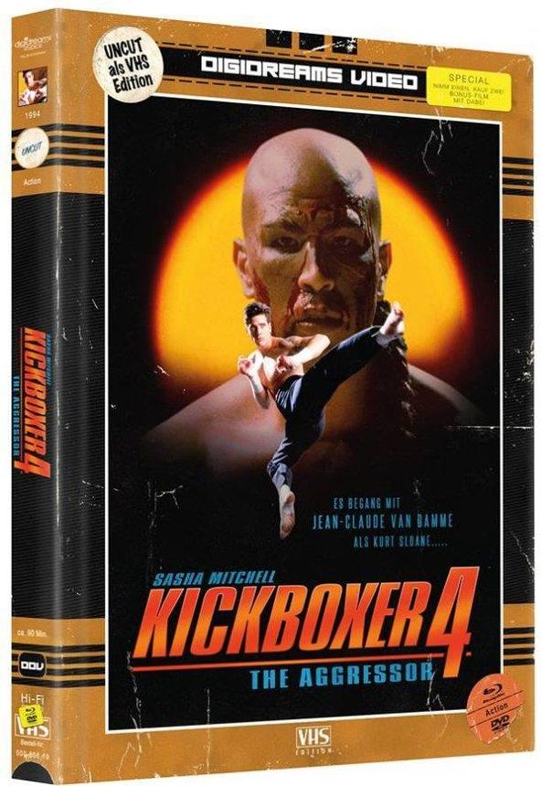 Kickboxer 4 - The Aggressor VHS-Edition, Limited Edition, Mediabook, Uncut, 2 Blu-rays + 2 DVDs