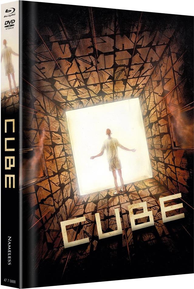 Cube (1997) Cover C, Limited Edition, Mediabook, Uncut, Blu-ray + DVD