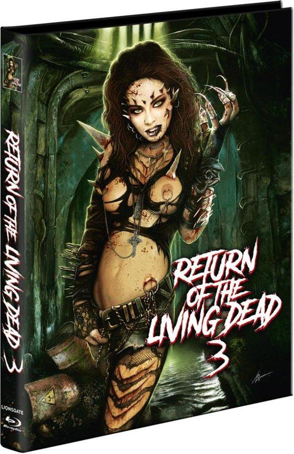 Return of the Living Dead 3 (1993) Cover B, Limited Edition, Mediabook, Unrated, Blu-ray + 2 DVDs