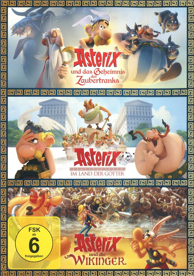 Asterix und das Geheimnis des Zaubertranks / Asterix im Land der Götter / Asterix und die Wikinger 3 DVDs