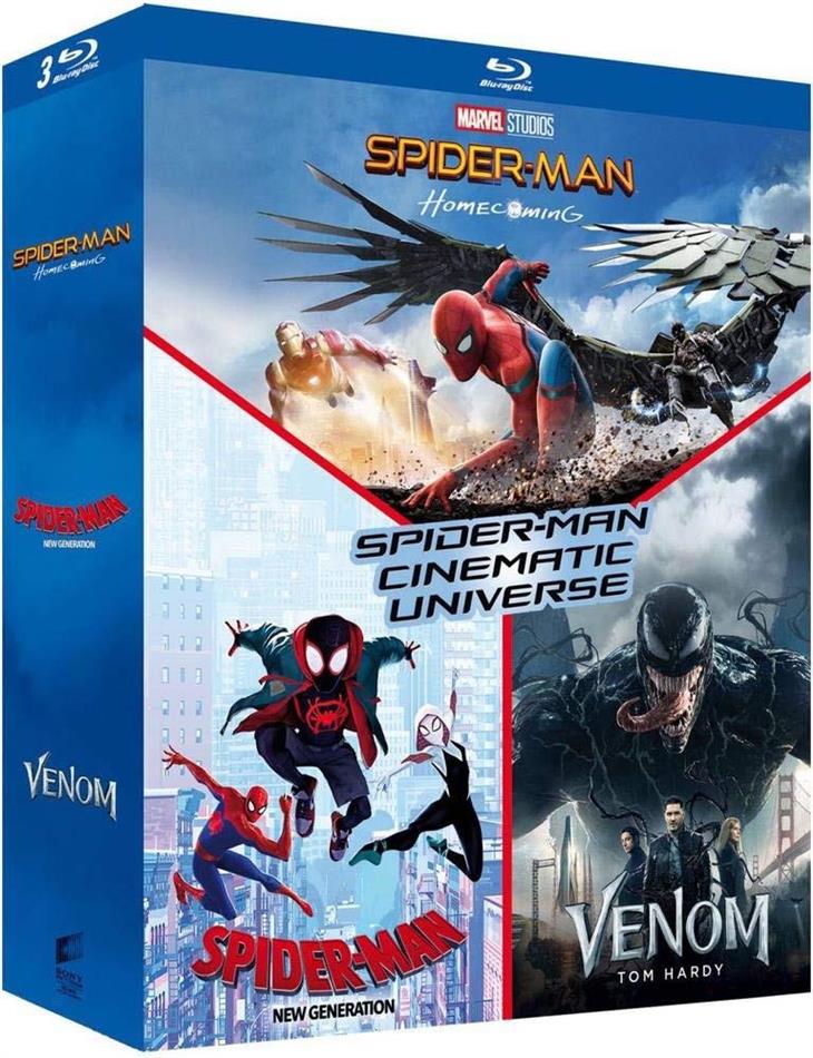 Spider-Man Cinematic Universe - Spider-Man: Homecoming / Spider-Man: New Generation / Venom 3 Blu-rays