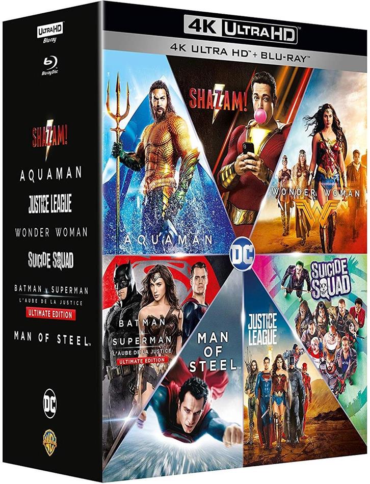 Shazam! / Aquaman / Justice League / Wonder Woman / Suicide Squad / Batman v Superman / Man of Steel 7 4K Ultra HDs + 7 Blu-ray