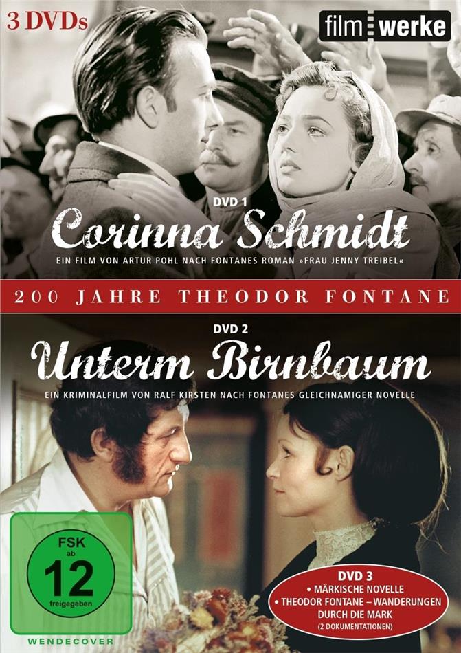 200 Jahre Theodor Fontane - Corinna Schmidt / Unterm Birnbaum / Märkische Novelle / Theodor Fontane - Wanderungen durch die Mark Filmwerke, 3 DVDs