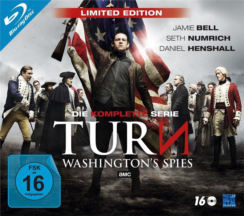 TURN - Washington's Spies - Die komplette Serie Limited Edition, 16 Blu-rays