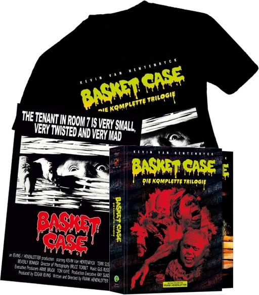 Basket Case 1-3 - Die komplette Trilogie Schuber, + Poster, + T-Shirt, Limited Edition, Mediabook, 4 Blu-rays + 4 DVDs