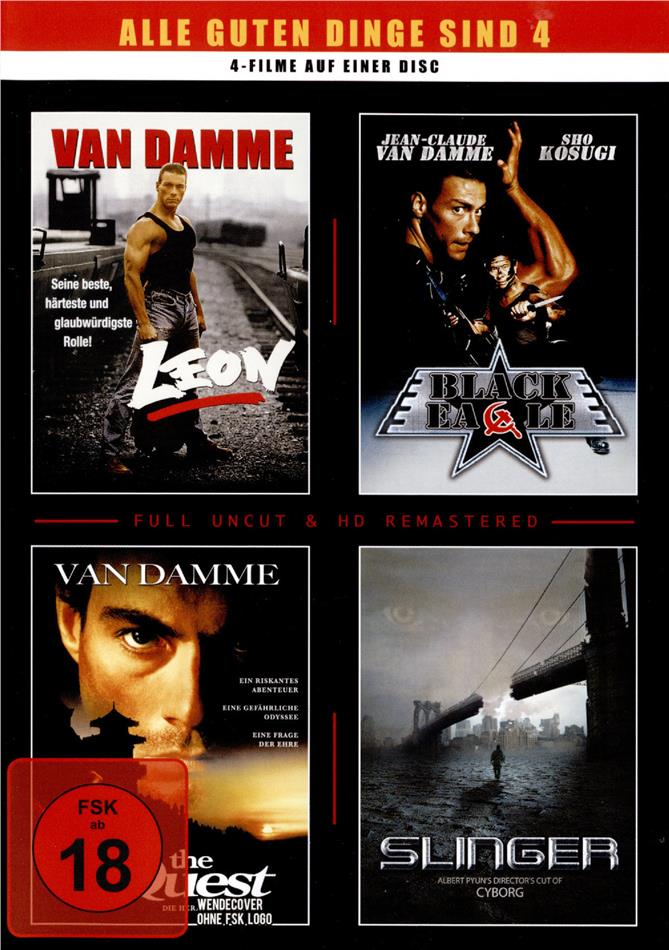 Leon / Black Eagle / The Quest / Slinger - Van Damme - 4 Filme Remastered, Uncut
