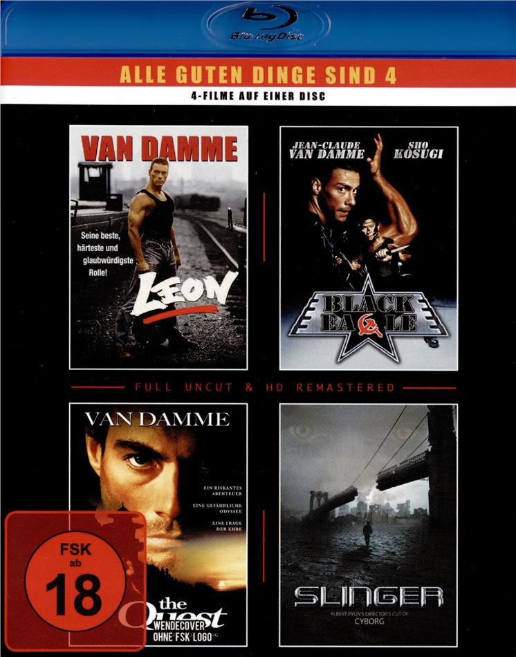 Leon / Black Eagle / The Quest / Slinger - Van Damme - 4 Filme Remastered, Uncut