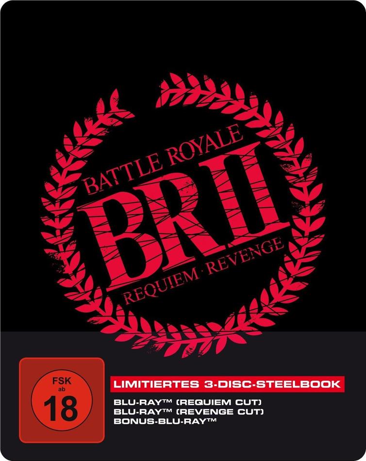 Battle Royale 2 (2003) Limited Edition, Steelbook, 3 Blu-rays
