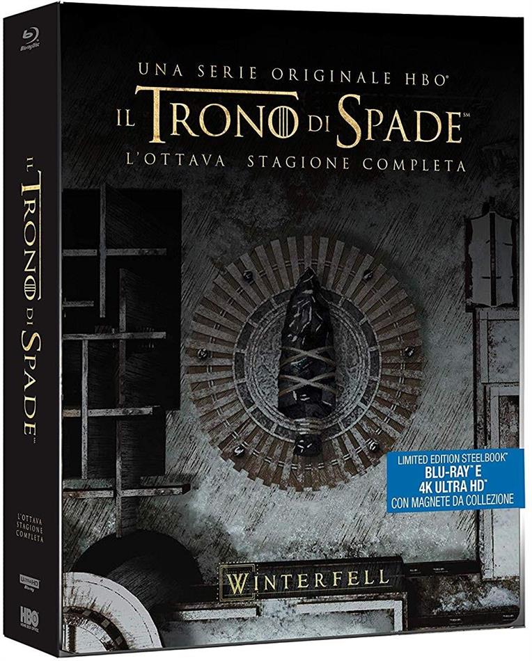 Il Trono di Spade - Stagione 8 inkl. Magnet Siegel, Limited Edition, Steelbook, 3 4K Ultra HDs + 3 Blu-rays