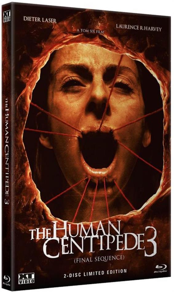 The Human Centipede 3 (2015) Grosse Hartbox, Cover B, Limited Edition, Uncut, Blu-ray + DVD